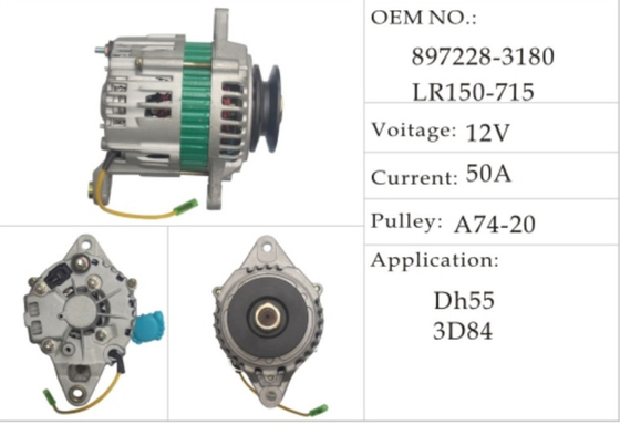 generatore DH55 4JB1 897228-3180 LR15-715 di 12V 50A A74-20 Doosan